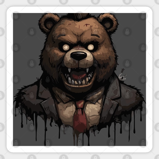 teddy bear, from darkness Magnet by Snonfy